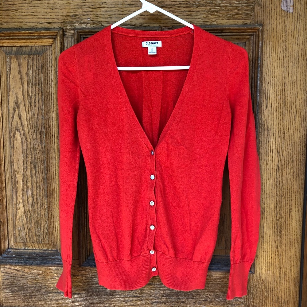 Red orange Old Navy Cardigan